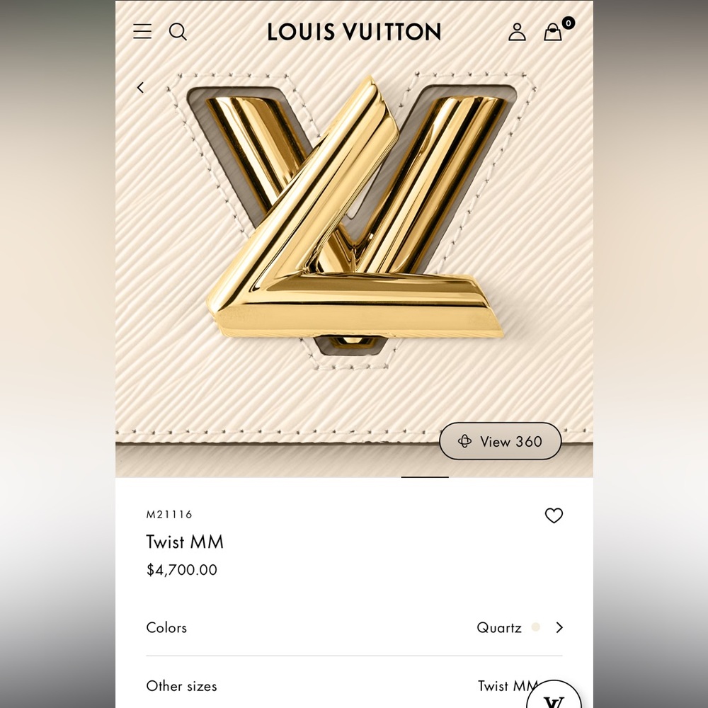 Louis Vuitton authentic twist purse - Picture 7 of 12